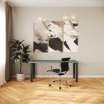 Eucalyptus-Groen-U604-N-Bureau Zwart