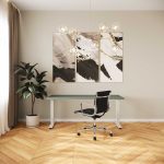 Eucalyptus-Groen-U604-T-Bureau Wit