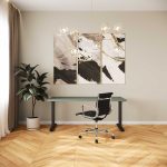 Eucalyptus-Groen-U604-T-Bureau Zwart