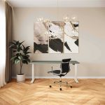 Eucalyptus-Groen-U604-Zit Sta Bureau XL Wit